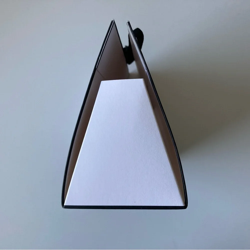 Chanel Origami Small White Paper Gift Bag Box with Ties